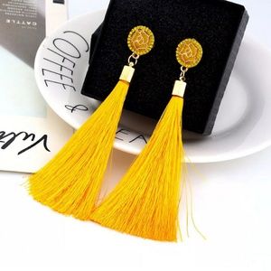 Yellow Tassel Earrings